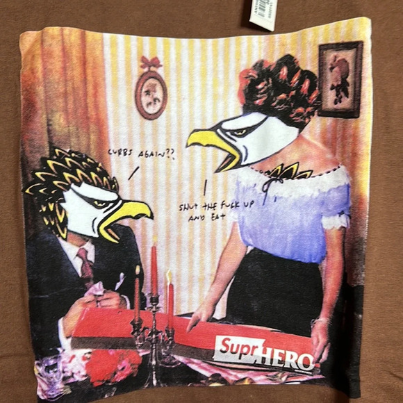 NWT Supreme X ANTIHERO Curbs Tee Brown Size Small - Picture 8 of 8